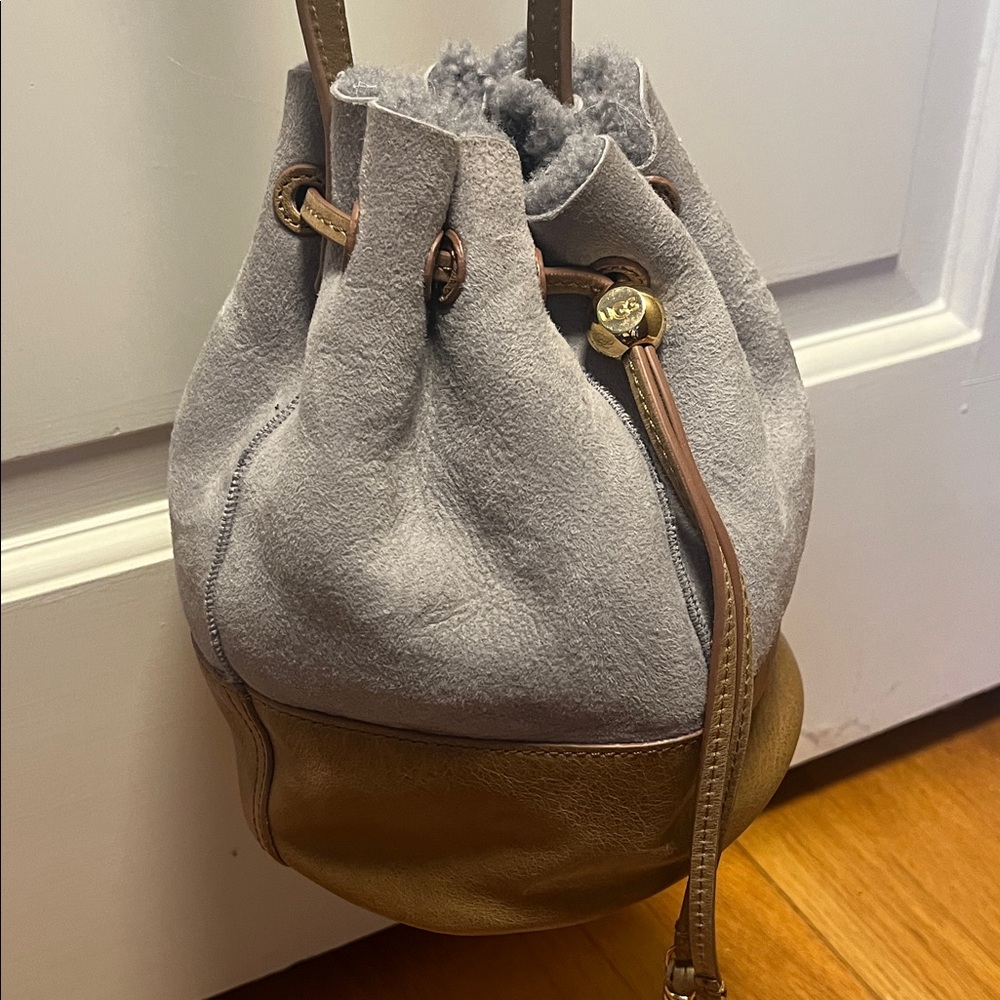 UGG Gray and Tan Shoulder Bag